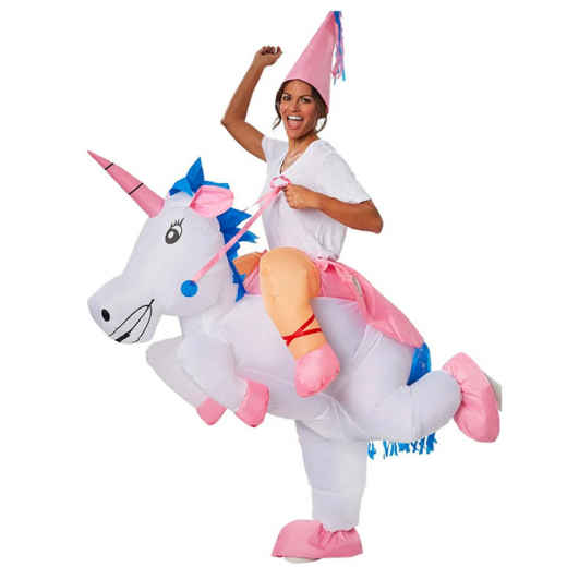 Uppblåsbar Maskeraddräkt Unicorn i gruppen LEKSAKER / Utklädnad / Halloween / Maskeraddräkter hos Spelexperten (COS-LICORNE)