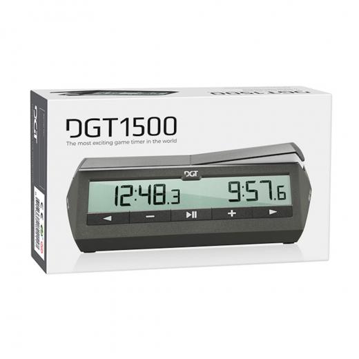 DGT1500 Grey digital schackklocka i gruppen SÄLLSKAPSSPEL / Schack hos Spelexperten (DGT-23008)