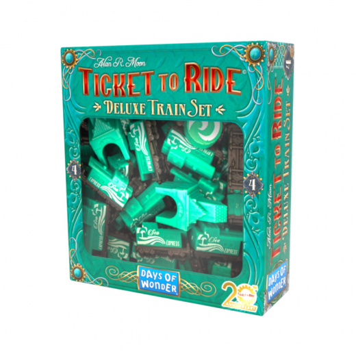 Ticket to Ride: 20th Anniversary Deluxe Train Set - Grön (Exp.) i gruppen  hos Spelexperten (DOWT2R20THDTS-GRE)
