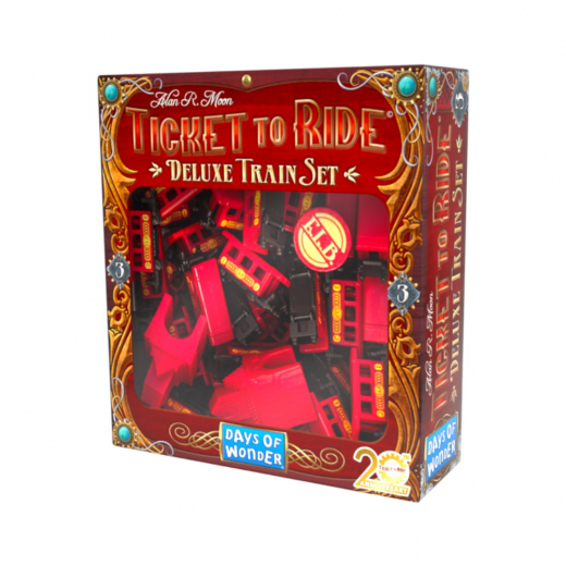 Ticket to Ride: 20th Anniversary Deluxe Train Set - Röd (Exp.) i gruppen  hos Spelexperten (DOWT2R20THDTS-RED)