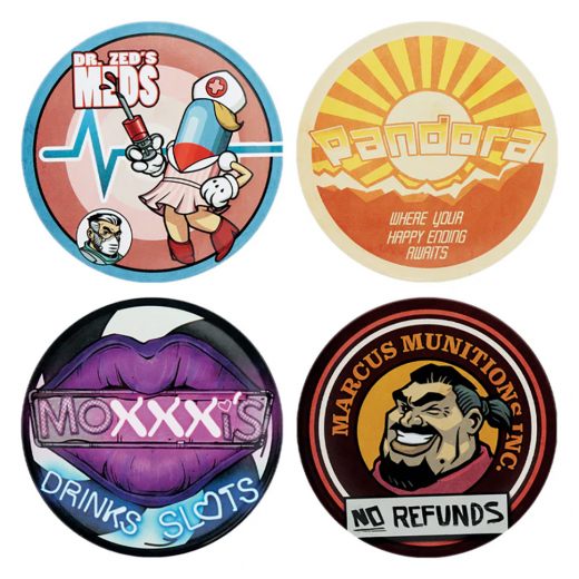 Borderlands Coasters 4 Pack i gruppen LEKSAKER / Samlarprylar hos Spelexperten (DPI-BL01)