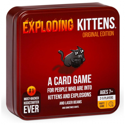 Exploding Kittens Original Edition Collectible Tin (Eng.) i gruppen SÄLLSKAPSSPEL / Kortspel hos Spelexperten (EKGT10TH)