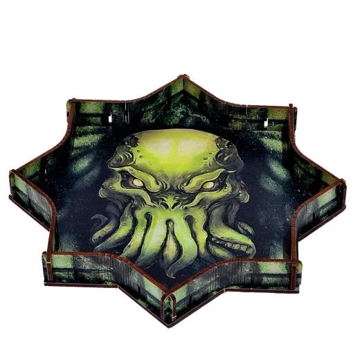 e-Raptor - Dice Tray Cthulhu 23 cm - Green i gruppen SÄLLSKAPSSPEL / Tillbehör / Tärningar & tillbehör hos Spelexperten (ERP0523)