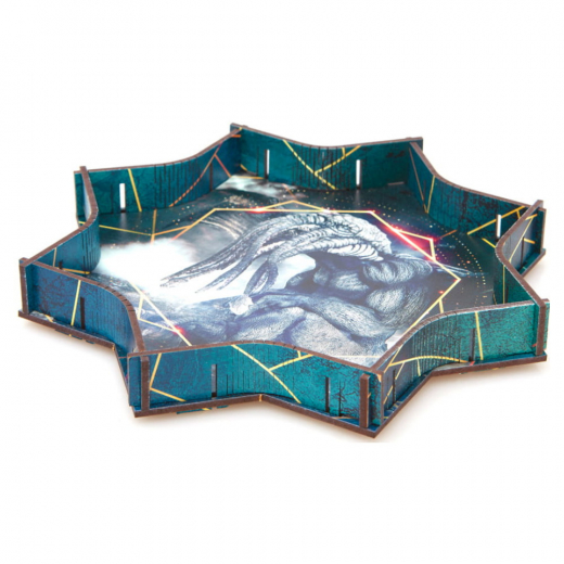 e-Raptor - Dice Tray Cthulhu 23 cm - Grey i gruppen SÄLLSKAPSSPEL / Tillbehör / Tärningar & tillbehör hos Spelexperten (ERP4083)