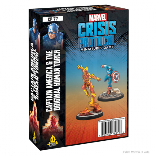 Marvel: Crisis Protocol - Captain America and Original Human Torch (Exp.) i gruppen SÄLLSKAPSSPEL / Expansioner hos Spelexperten (FMSG77)