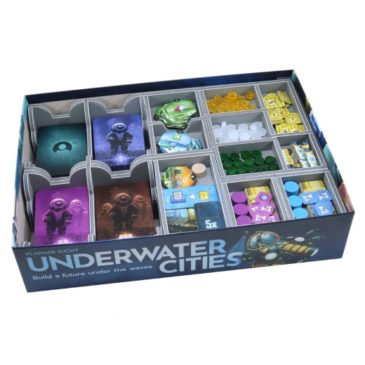 Folded Space Insert - Underwater Cities + Expansion i gruppen SÄLLSKAPSSPEL / Tillbehör / Inserts & Organizers hos Spelexperten (FS-UWC)