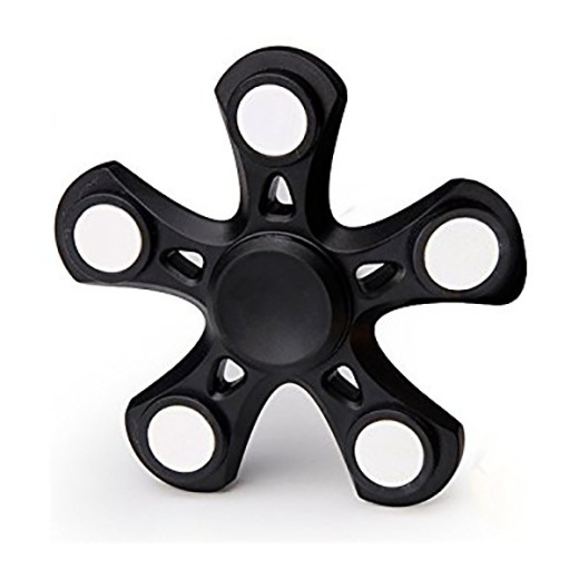 Fidget Spinner - 5 Arms Svart i gruppen LEKSAKER / Fidgets hos Spelexperten (FSPIN-5SV)