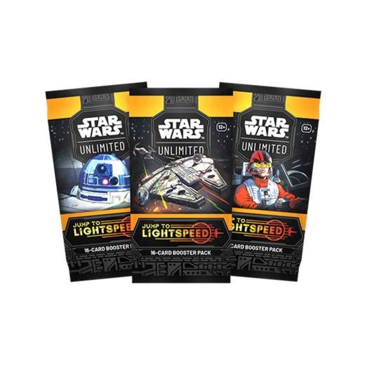 Star Wars: Unlimited - Jump to Lightspeed Booster Pack i gruppen SÄLLSKAPSSPEL / Kortspel hos Spelexperten (FSWH0401-BOS)