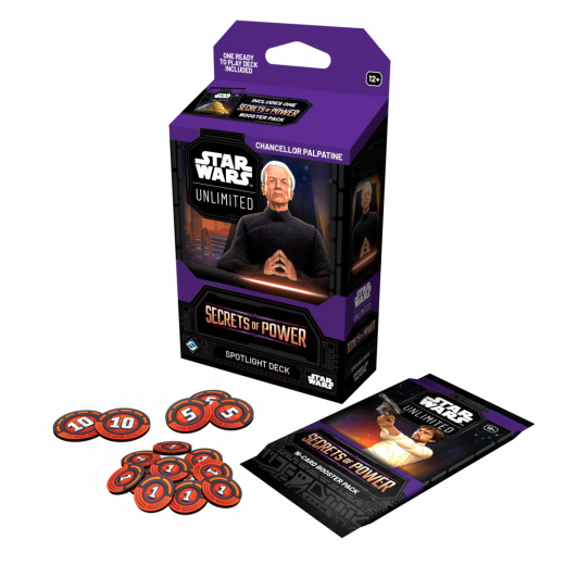 Star Wars: Unlimited - Secrets of Power - Chancellor Palpatine i gruppen SÄLLSKAPSSPEL / Kortspel hos Spelexperten (FSWH0610-CHA)
