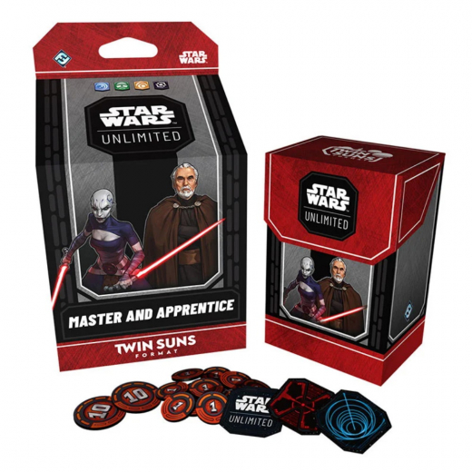 Star Wars: Unlimited - Master and Apprentice Twin Suns Deck i gruppen SÄLLSKAPSSPEL / Kortspel hos Spelexperten (FSWHA024-MAS)