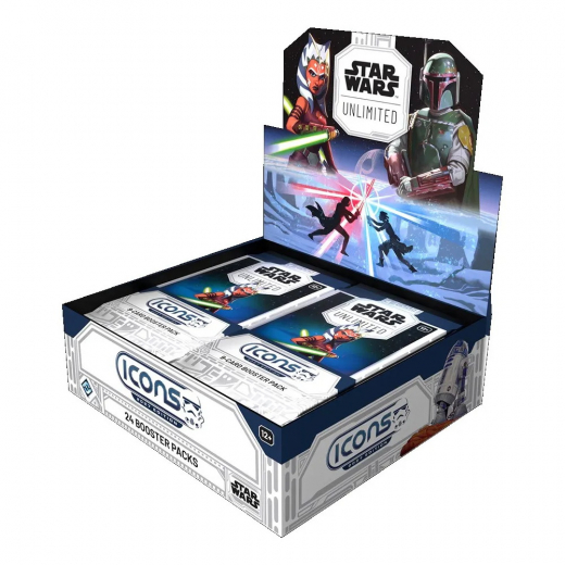 Star Wars: Unlimited - Icons 2027 Booster Display i gruppen SÄLLSKAPSSPEL / Spelserier / Star Wars: Unlimited TCG hos Spelexperten (FSWHA027-DIS)