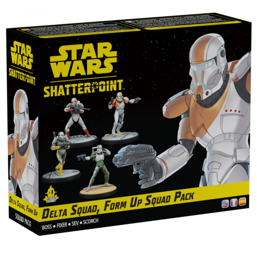 Star Wars: Shatterpoint - Delta Squad, Form Up Squad Pack (Exp.) i gruppen SÄLLSKAPSSPEL / Spelserier / Star Wars Shatterpoint hos Spelexperten (FSWP62)