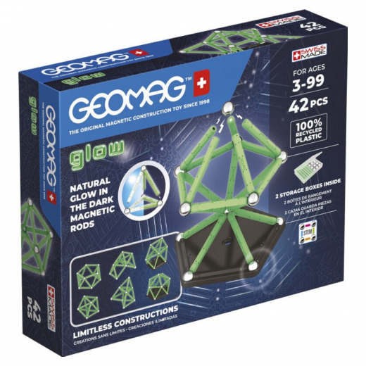 Geomag Glow 42 Bitar i gruppen LEKSAKER / Byggklossar / Geomag hos Spelexperten (GEO329)