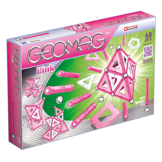 Geomag Pink 68 Bitar i gruppen LEKSAKER / Byggklossar / Geomag hos Spelexperten (GEO342)