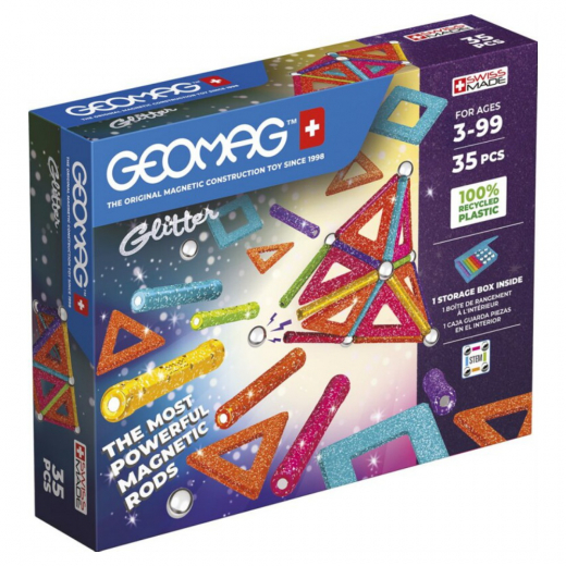 Geomag - Glitter 35 delar i gruppen LEKSAKER / Byggklossar / Geomag hos Spelexperten (GEO535)