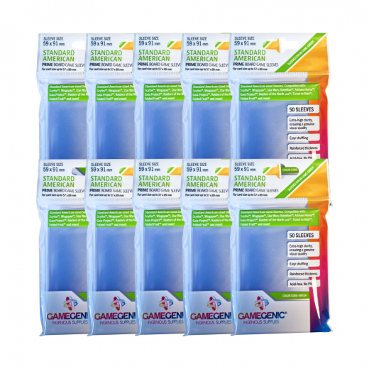 GameGenic Prime Sleeves Clear 57 x 89 mm 10 pack i gruppen SÄLLSKAPSSPEL / Tillbehör hos Spelexperten (GGS10051ML-10p)