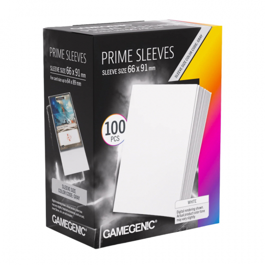 GameGenic Prime Sleeves White 64 x 89 mm i gruppen SÄLLSKAPSSPEL / Tillbehör / Sleeves hos Spelexperten (GGS10140ML)