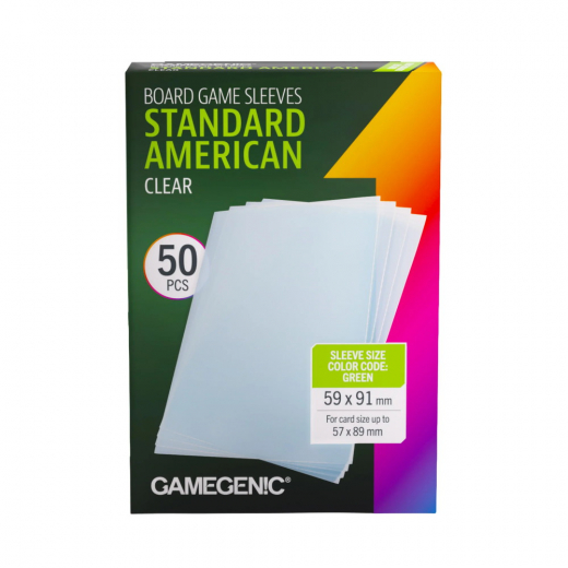 GameGenic Clear Sleeves 57 x 89 mm i gruppen SÄLLSKAPSSPEL / Tillbehör / Sleeves hos Spelexperten (GGS10176ML)