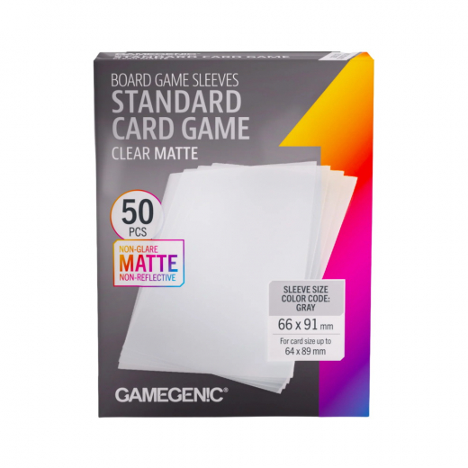 GameGenic Matte Sleeves 64 x 89 mm Clear i gruppen SÄLLSKAPSSPEL / Tillbehör / Sleeves hos Spelexperten (GGS10193ML)
