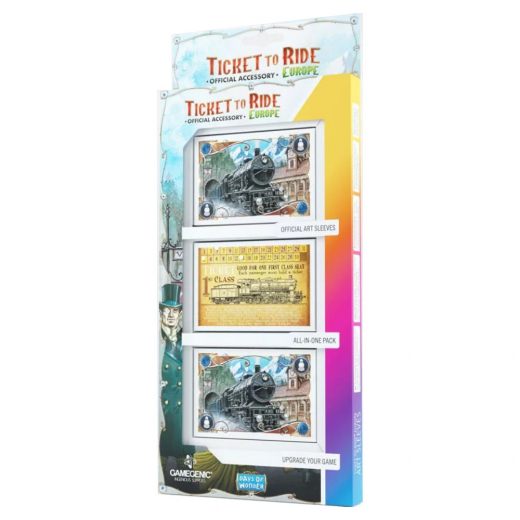 GameGenic Matte Prime Sleeves 58 x 90 mm Ticket to Ride Europe i gruppen SÄLLSKAPSSPEL / Tillbehör / Sleeves hos Spelexperten (GGS15003ML)