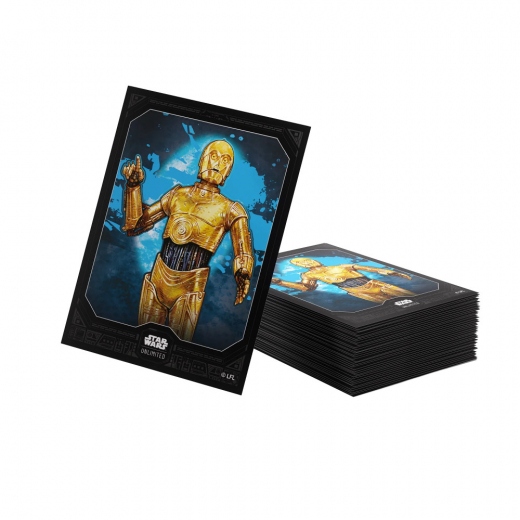 Star Wars Art Sleeves 64 x 90 mm - C-3PO i gruppen SÄLLSKAPSSPEL / Tillbehör / Sleeves hos Spelexperten (GGS15129ML)