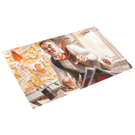 Magic: The Gathering Play Mat - Spider-Man J. Jonah Jameson i gruppen SÄLLSKAPSSPEL / Tillbehör / Övriga hos Spelexperten (GGS40184ML)