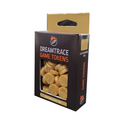 DreamTrace Game Tokens: Leatherwork Tan i gruppen SÄLLSKAPSSPEL / Tillbehör / Övriga hos Spelexperten (GHDTTK15)