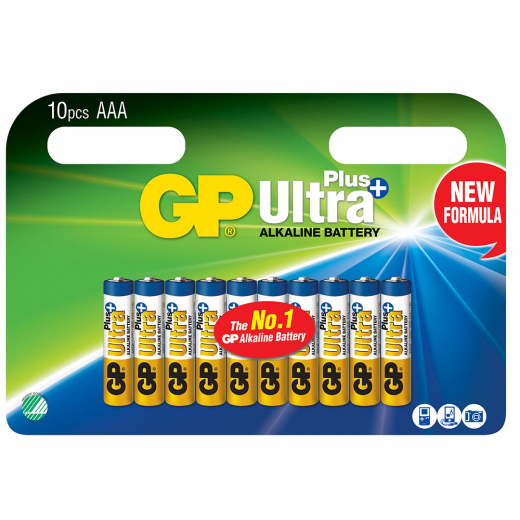 GP Ultra Plus Alkaline AAA-batteri, 24AUP/LR03, 10-pack i gruppen  hos Spelexperten (GP-151168)