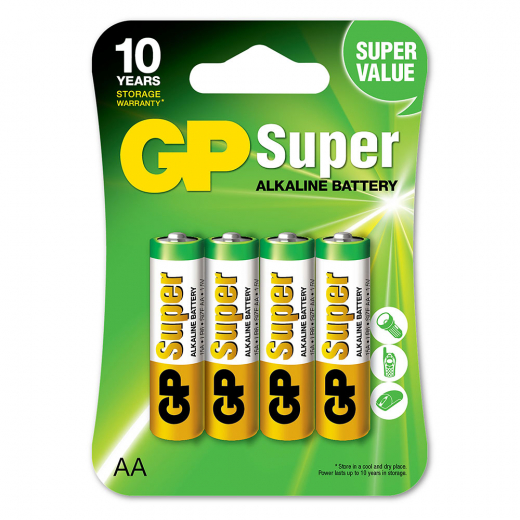 GP Super Alkaline AA-batteri, 15A/LR6, 4-pack i gruppen  hos Spelexperten (GP-5505)