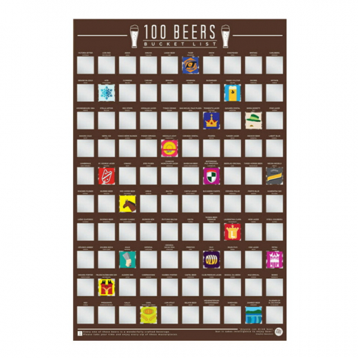 100 Beers - Scratch Off Bucket List i gruppen LEKSAKER / Roliga prylar / Roliga Presenter hos Spelexperten (GR630009)