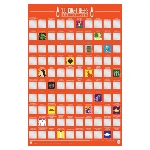 100 Craft Beers - Scratch Off Bucket List i gruppen LEKSAKER / Roliga prylar / Roliga Presenter hos Spelexperten (GR630020)