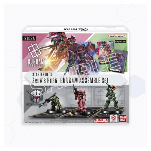 Gundam CG: Zeon's Rush Assemble Starter Set ST03A i gruppen SÄLLSKAPSSPEL / Kortspel hos Spelexperten (GUNCGSTA03)
