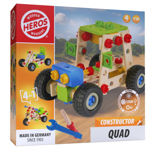 Wooden Wonders - Constructor Quad 110 delar i gruppen LEKSAKER / Barn & baby hos Spelexperten (HE0007)