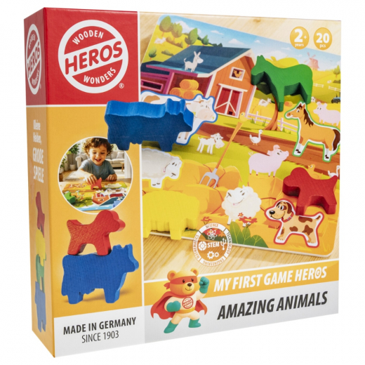 My First Game Heros - Amazing Animals i gruppen SÄLLSKAPSSPEL / Barnspel hos Spelexperten (HE0033)