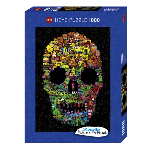 Heye Pussel: Doodle Skull 1000 Bitar i gruppen  hos Spelexperten (HE29850)