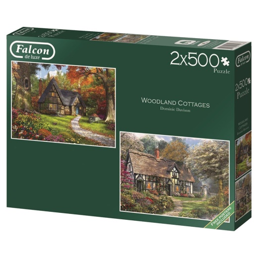 Jumbo Pussel - Woodland cottages 2x500 Bitar i gruppen  hos Spelexperten (J11167)