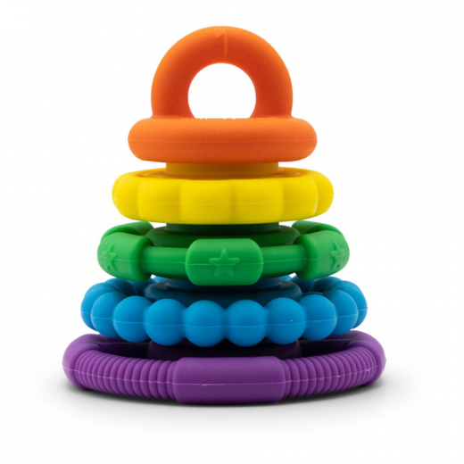 Jellystone - Stapelleksak och Bitring Regnbåge i gruppen LEKSAKER / Barn & baby / Barn & babyleksaker hos Spelexperten (JSD0257)
