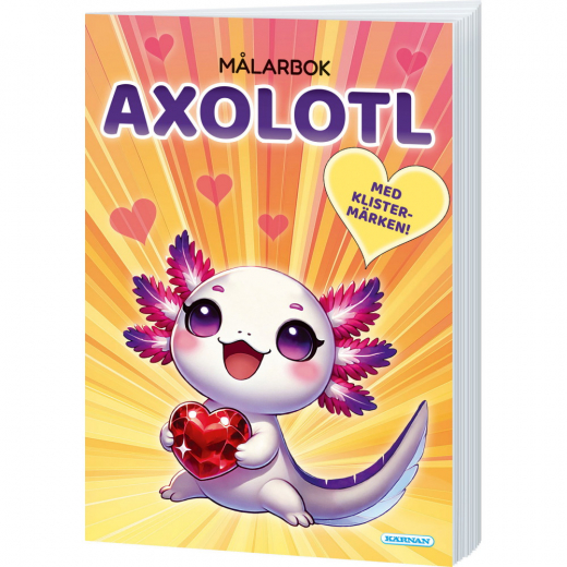 Målarbok Axolotl i gruppen LEKSAKER / Skapa & måla / Skriva och Rita / Målarböcker hos Spelexperten (K-124303)