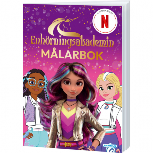 Målarbok Enhörningsakademin i gruppen LEKSAKER / Skapa & måla / Skriva och Rita / Målarböcker hos Spelexperten (K-148301)