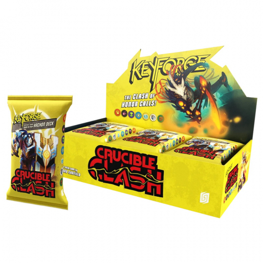 Keyforge: Crucible Clash - Archon Deck Display i gruppen SÄLLSKAPSSPEL / Kortspel hos Spelexperten (KF23d-DIS)