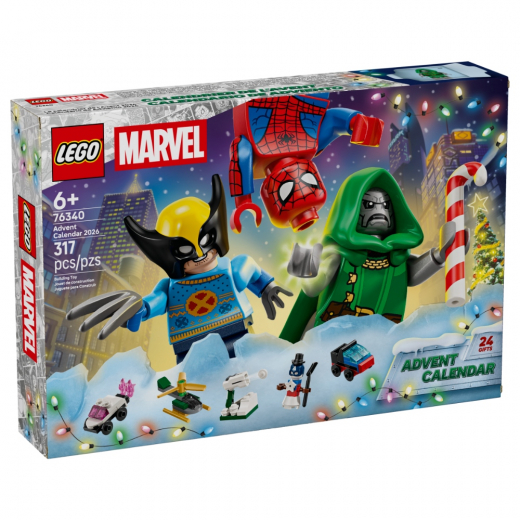 LEGO Marvel - Adventskalender 2026 i gruppen LEKSAKER / LEGO / LEGO Adventskalender hos Spelexperten (L-76340)
