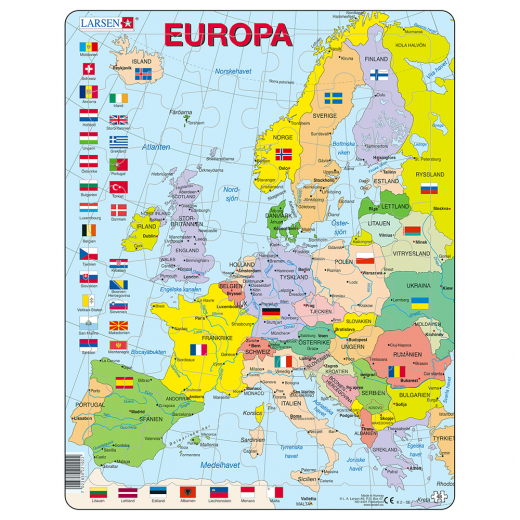 Larsen Rampussel Europa 48 Bitar i gruppen PUSSEL / Barnpussel hos Spelexperten (LA-K2SE)