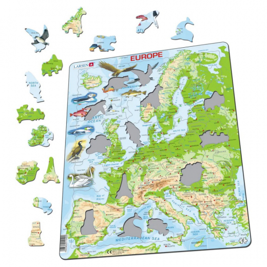 Larsen Rampussel Europa karta 87 Bitar i gruppen PUSSEL / Barnpussel hos Spelexperten (LA-K70SE)