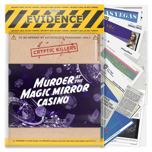Cryptic Killers: Murder at the Magic Mirror Casino i gruppen SÄLLSKAPSSPEL / Escape Room / Mordgåtor & utredningar hos Spelexperten (LBL1006)