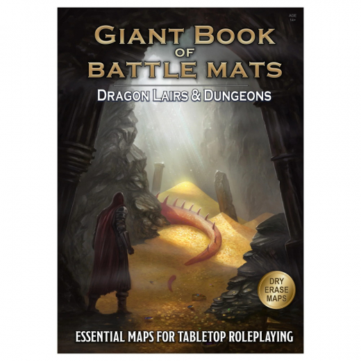 Giant Book of Battle Mats - Dragon Lairs & Dungeons i gruppen SÄLLSKAPSSPEL / Rollspel / Dungeons & Dragons hos Spelexperten (LBM068)