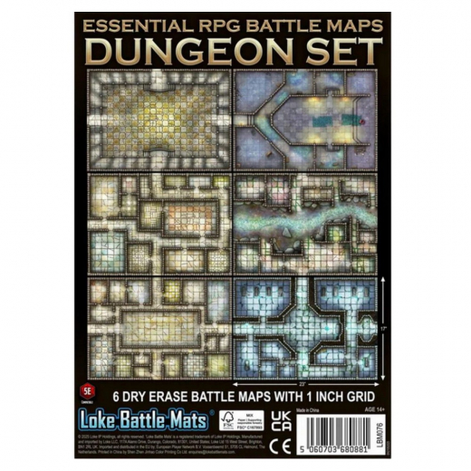 Essential RPG Battle Maps - Dungeon Set i gruppen SÄLLSKAPSSPEL / Rollspel / Dungeons & Dragons hos Spelexperten (LBM076)