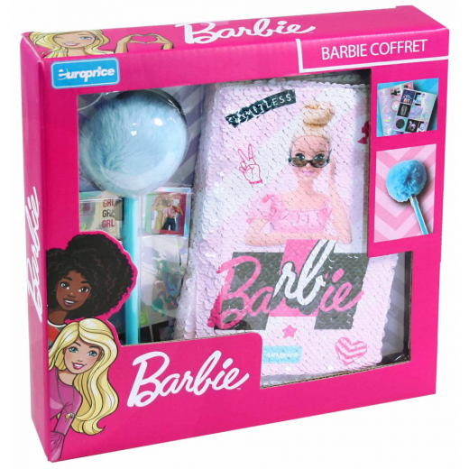 Barbie Skrivset i gruppen LEKSAKER / Skapa & måla / Skriva och Rita / Anteckningböcker hos Spelexperten (LI-BB9589)