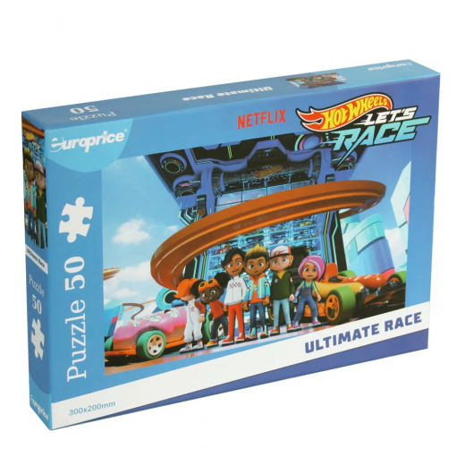Pussel: Hot Wheels Ultimate Race 50 Bitar i gruppen PUSSEL / Barnpussel hos Spelexperten (LI-LR7577)