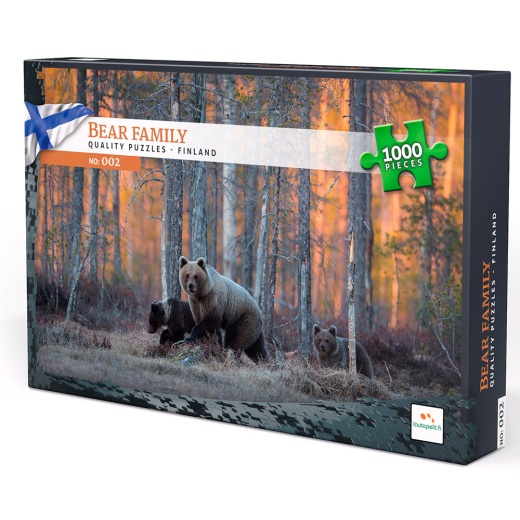 Nordic Puzzels: Bear Family 1000 Bitar i gruppen PUSSEL / 1000 bitar hos Spelexperten (LPFI082)