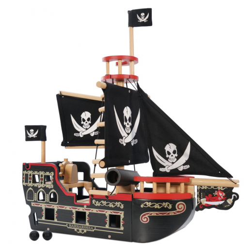 Le Toy Van - Barbarossa piratskepp med figurer i gruppen LEKSAKER / Figurer och lekset hos Spelexperten (LTV-TV246C)